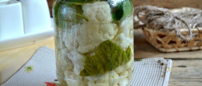 Маринованная цветная капуста на зиму без стерилизации