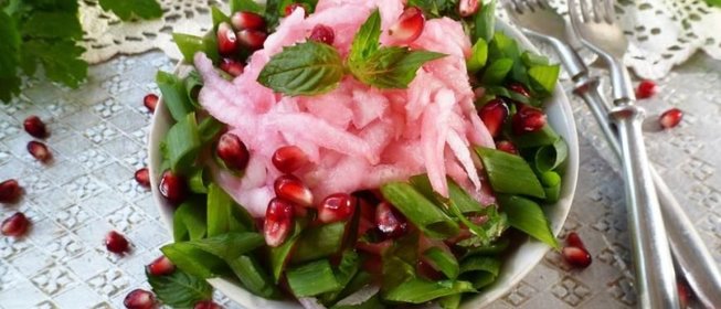 Салат из редьки с гранатовым соком