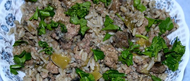 Рагу мясное с рисом и овощами