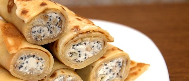 Блинчики с маком и творогом