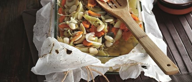 Овощное ирландское рагу с фасолью