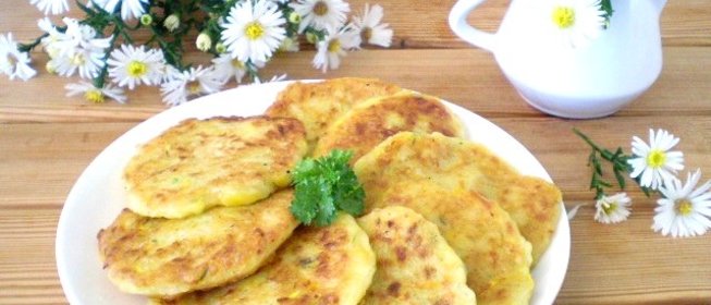 Оладьи из тыквы и кабачков