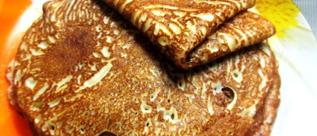 Блины заварные на кефире