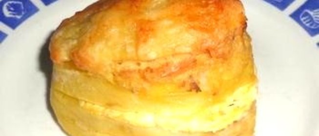 Картофель фаршированный курицей и творогом