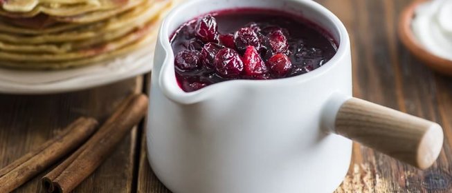 Клюквенный соус к блинам