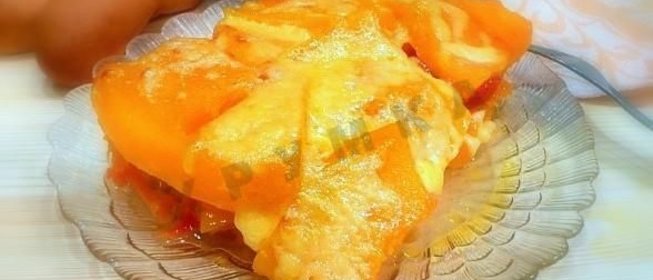 Запеченная тыква с сыром