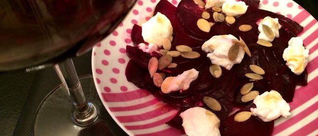 Печеная свекла с сыром