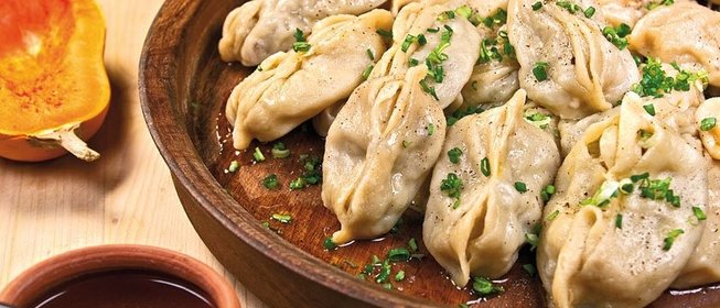 Манты с тыквой и куриным фаршем