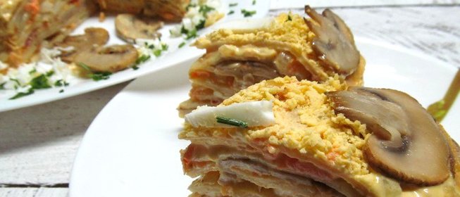 Блинный торт закусочный