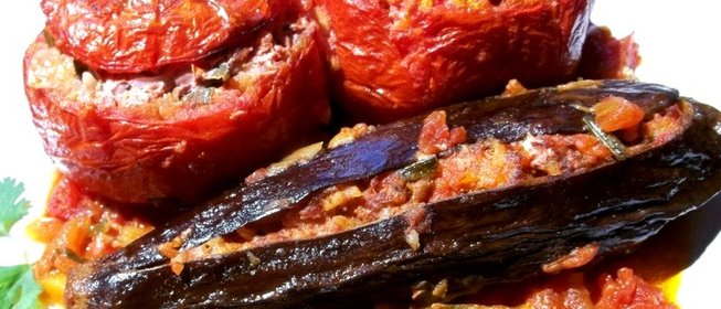 Овощи, фаршированные фаршем