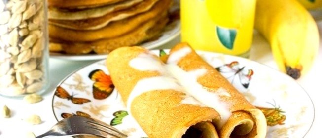 Банановые блины с кардамоном