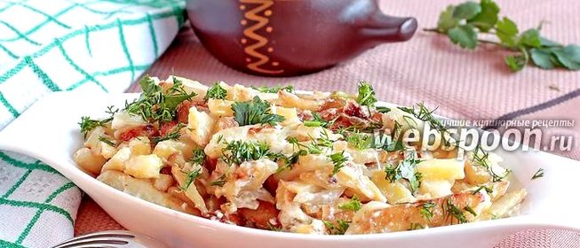 Картошка со сметаной и чесноком