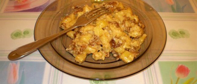 Жаренный картофель с грибами