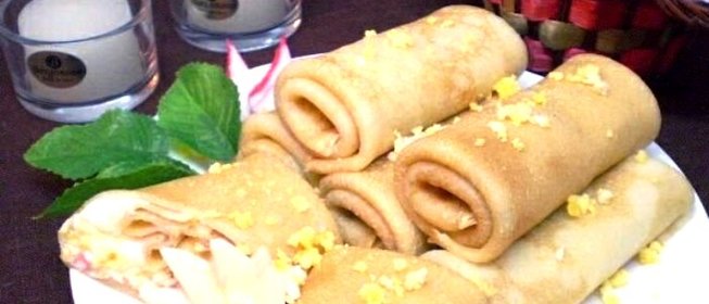 Блинчики с крабовыми палочками