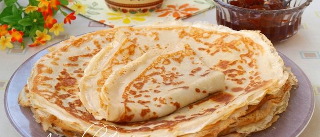 Тонкие блинчики на молоке