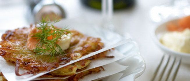 Драники с лососем