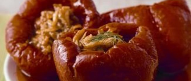 Перец, фаршированный баклажанами