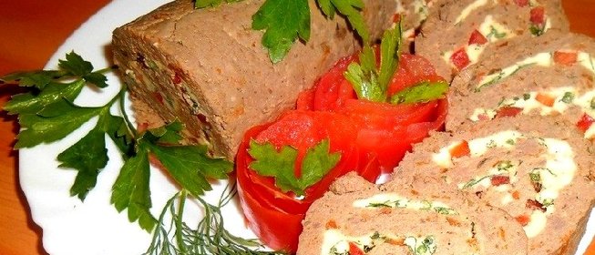 Паштет из куриной печени с овощами