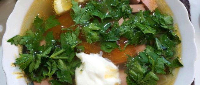 Солянка с копченой курицей