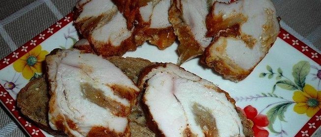 Пастрома с яблоками