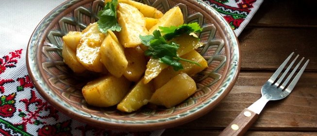 Картофель по-деревенски в рукаве