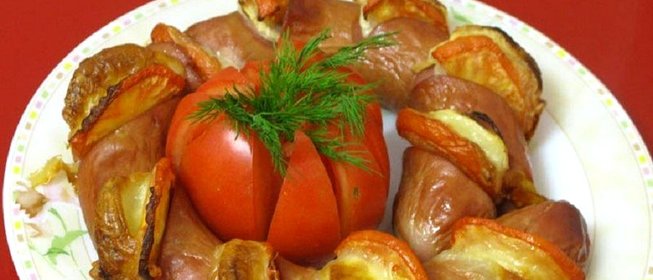 Слоеная сосиска