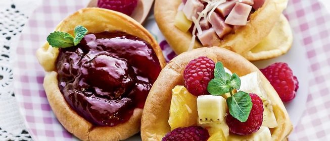 Блинные чашечки на завтрак