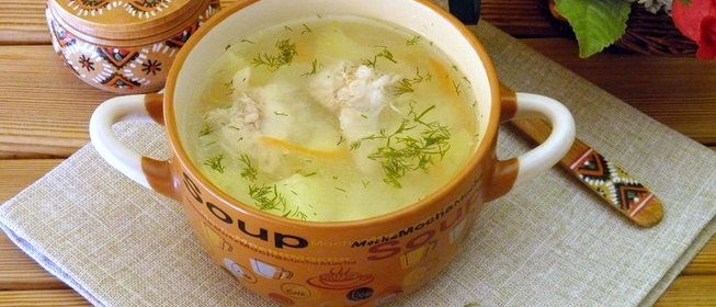 Куриный суп с рисом и картошкой