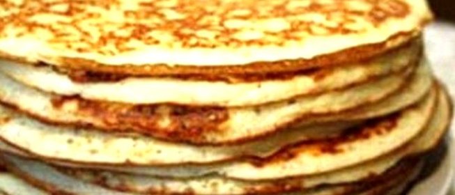 Толстые блины на кефире