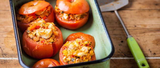 Помидоры, фаршированные индейкой