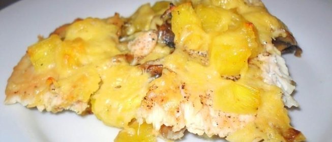 Картошка с ананасами в духовке