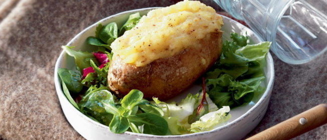 Фаршированный картофель с сыром