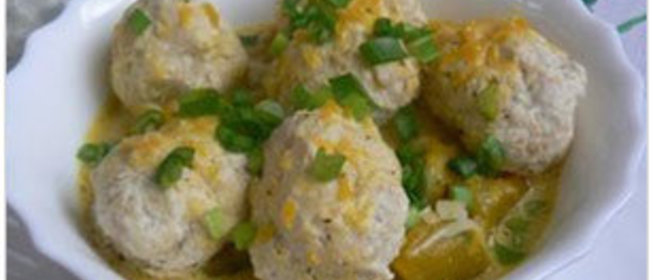 мясные шарики и тыква