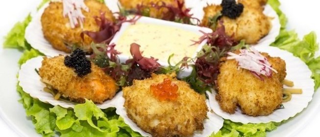 Гребешки в кляре