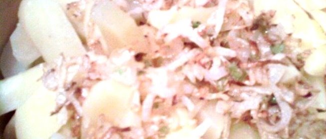 Отварной картофель с зажаркой