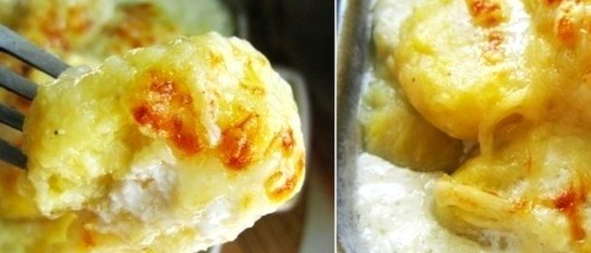 Картофель с соусом бешамель