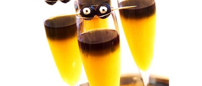 Коктейль Гоблинская мимоза на Хэллоуин