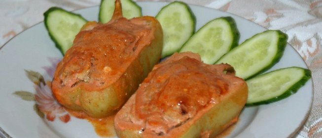 Фаршированный перец запеченный в духовке