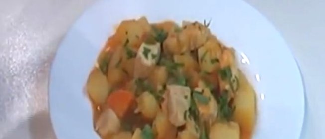 Рагу с овощами и курицей