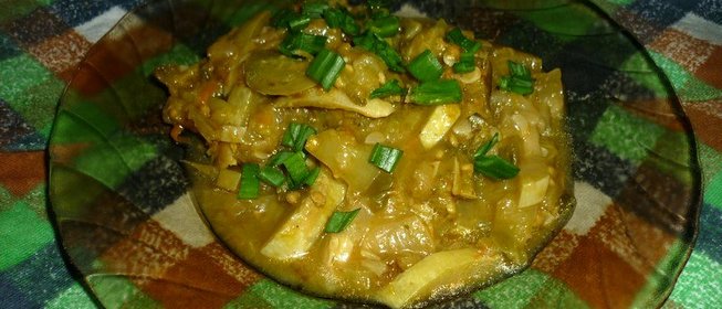 Овощное рагу с зелеными помидорами