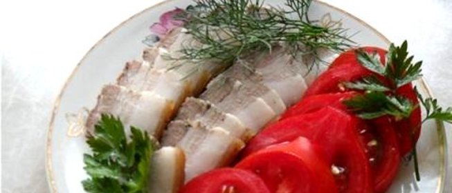 Сало в духовке