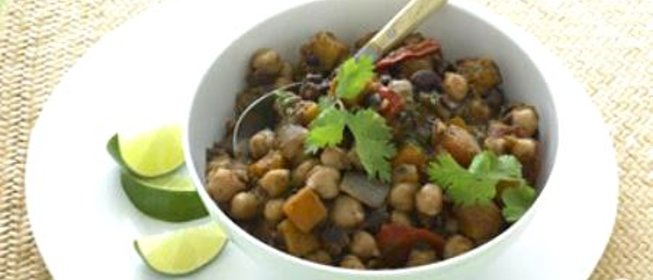 Рагу из тыквы и фасоли