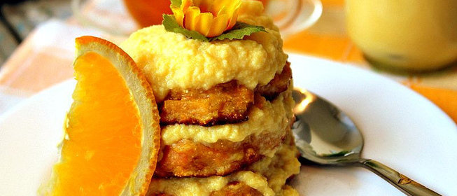 Тыквенные оладьи с курдом