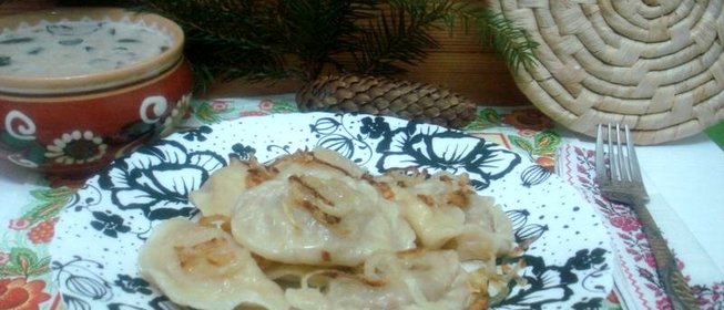 Вареники с картофельной и капустной начинкой