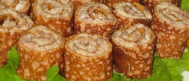 Закусочные томатные блинчики Пенёчки