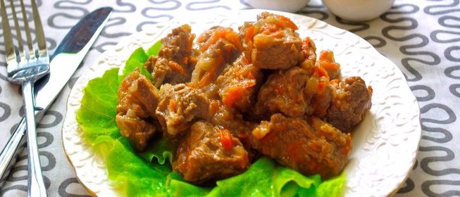 Мясное рагу с баклажанами