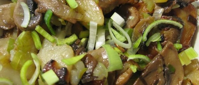 Жареная картошка с грибами