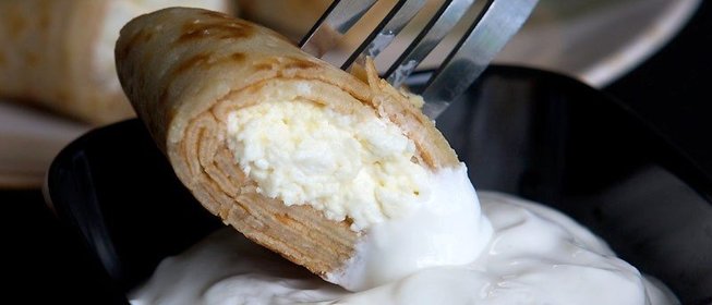 Блинчики с творогом