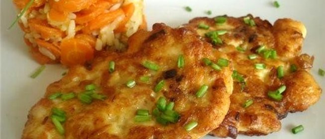 Куриные оладьи с чесноком