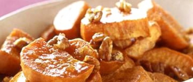 Сладкий картофель с орехами